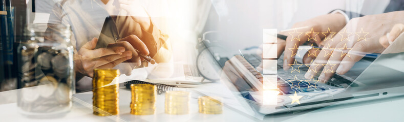 Customer Experience dissatisfied Concept, Unhappy Businessman Client with Sadness Emotion Face on...