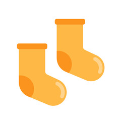 Socks , Autumn flat icon.