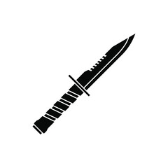 Knife vector icon set. weapon illustration sign collection. hike symbol. hunting logo. army mark.