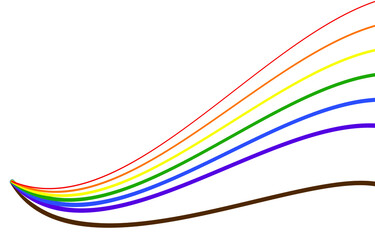 background multicolored line curves