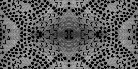 Snake Fabric. Black Majolica Tiles. White