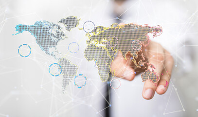 Structure of world economy, communication network global