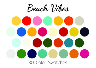Collection Color palette, swatch color palette, Flat vector illustration