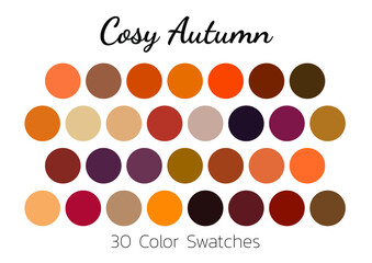 Collection Color palette, swatch color palette, Flat vector illustration