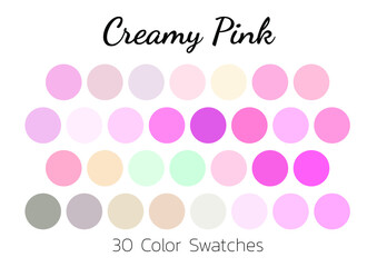 Collection Color palette, swatch color palette, Flat vector illustration