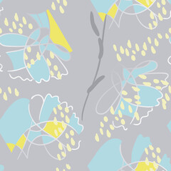 Seamless pattern of light blue carnation vector illustration. You can use it as a wrapping paper for Father's Day, etc. It will be a pattern that can be combined and connected.