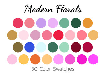 Collection Color palette, swatch color palette, Flat vector illustration