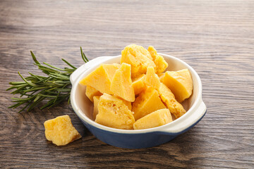 Pieces of delicous parmesan cheese