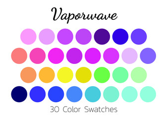 Collection Color palette, swatch color palette, Flat vector illustration