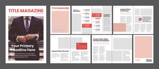 10 Pages of Professional Magazine Templates