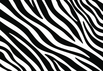 Zebra fur pattern background - obrazy, fototapety, plakaty