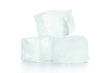 Ice forms for drinks isolated on white background