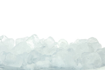 Ice forms for drinks isolated on white background