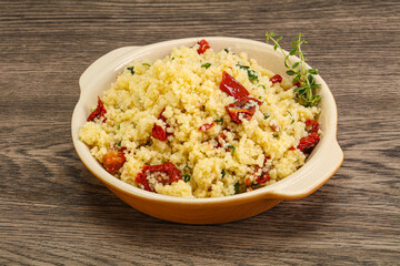 Vegetarian uisine - couscous with vegetables