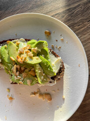 avocado toast with nuts