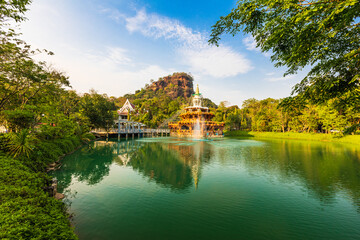 Fototapeta na wymiar Landscape of Phu- Toek, the mountain of faith in Buengkan province, Thailand.