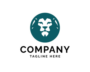 Lion logo modern design company