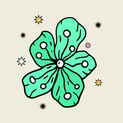 Modern vector abstract illustration. Boho style. It is well suited for banner, poster, fabric printing. Editable clipart