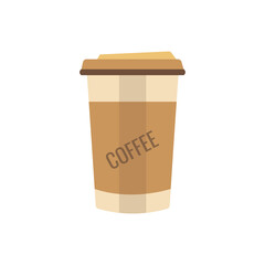 Delicious coffee paper cup icon
