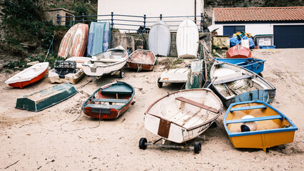 boats on the beach