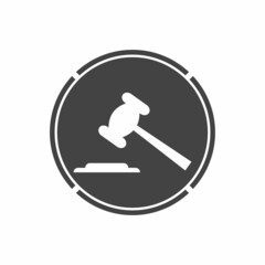 Hammer of a judge icon vector