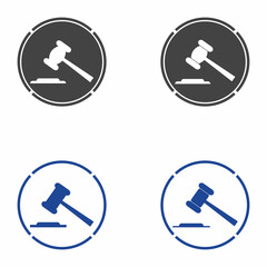 Fototapeta premium Hammer of a judge icon vector