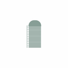 silo tower flat vector illustration