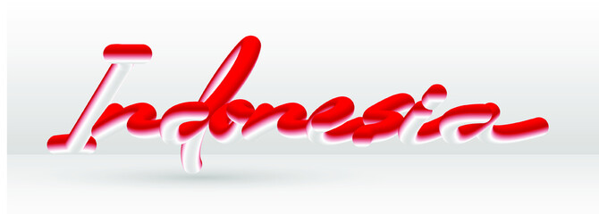 Colorful Indonesian typography fluid style