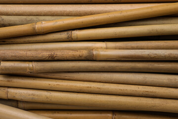 Dry bamboo sticks as background, top view