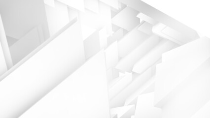 Fototapeta premium Abstract soft white triangle structure background, geometric background, 3d rendering