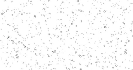 2D illustration of small bubbles floating on an isolated white background