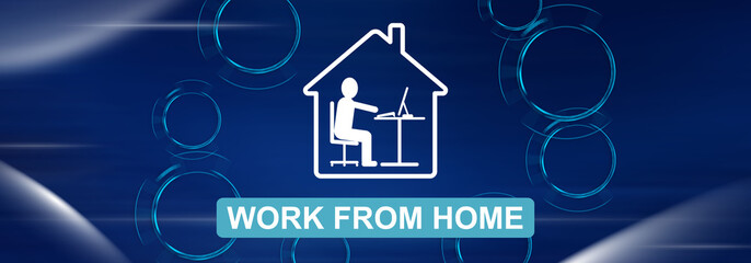 Fototapeta premium Concept of work from home