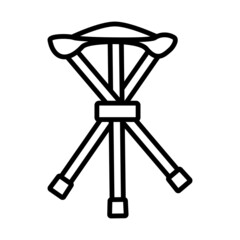 Obraz premium Icon Of Fishing Folding Chair