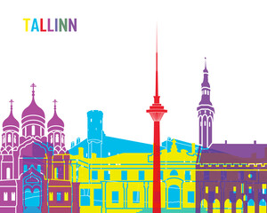 Fototapeta premium Tallinn skyline poster