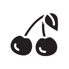 Cherry , Fruits solid icon.