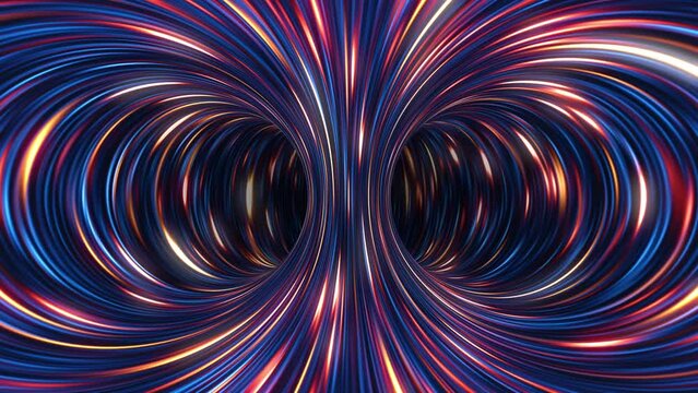 Multicolor torus with accelerated particles, loopable motion background