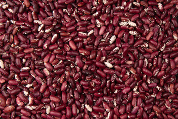 background of red kidney beans close up, top view
