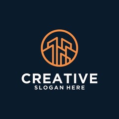 House logo design in vector for construction trendy minimalist home professional logo design