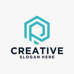 Letter r creative minimalist design template graphic alphabet symbol for business identity