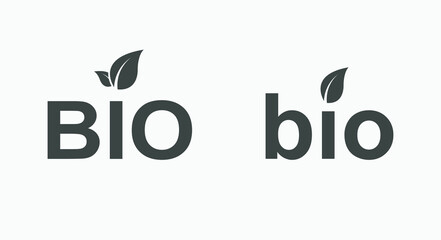 bio, leaf, organic, nature, natural, green icon vector isolated on grey background