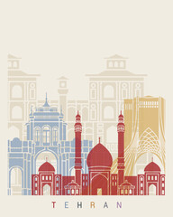 Tehran skyline poster