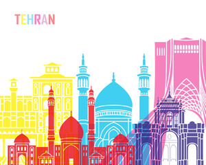 Tehran skyline poster