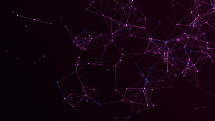 Network connection structure. Technology connect big data. Science background. Business futuristic backdrop. 3D rendering.