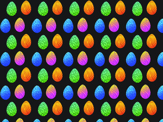 Easter egg seamless colorful pattern for product cover and event background