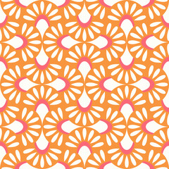 Abstract geometric seamless pattern. Colorful wallpaper vector print. Multicolor asian style fishcsale ornament. Simple shaped small scale fashion textile design