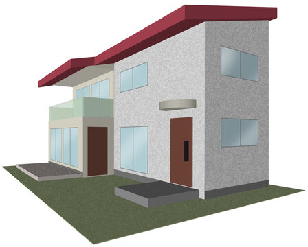 3Dイラストによる一戸建て住宅のイメージ