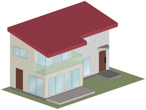 3Dイラストによる一戸建て住宅のイメージ