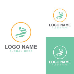 stomach health and stomach care logo design icon vector template