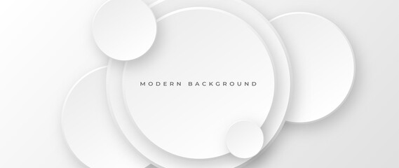 Modern abstract light silver background elegant circle shape design