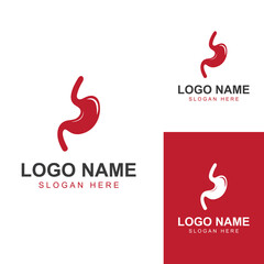 Fototapeta premium stomach health and stomach care logo design icon vector template